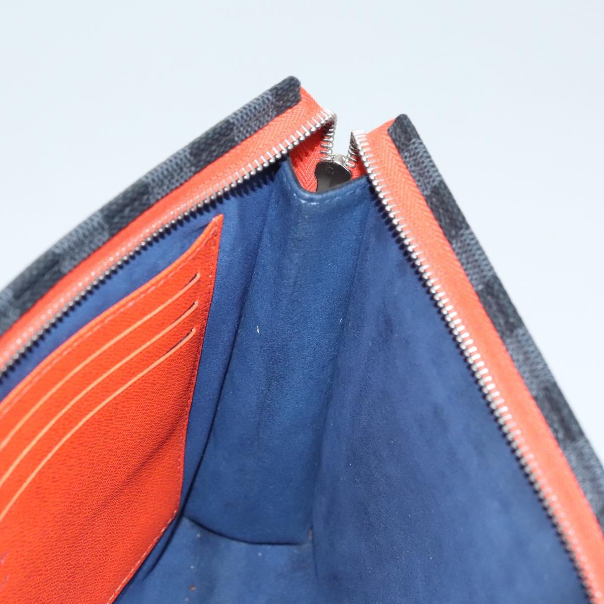 LOUIS VUITTON Epi Pochette Voyage Clutch Bag Blue M62912 LV Auth 120320