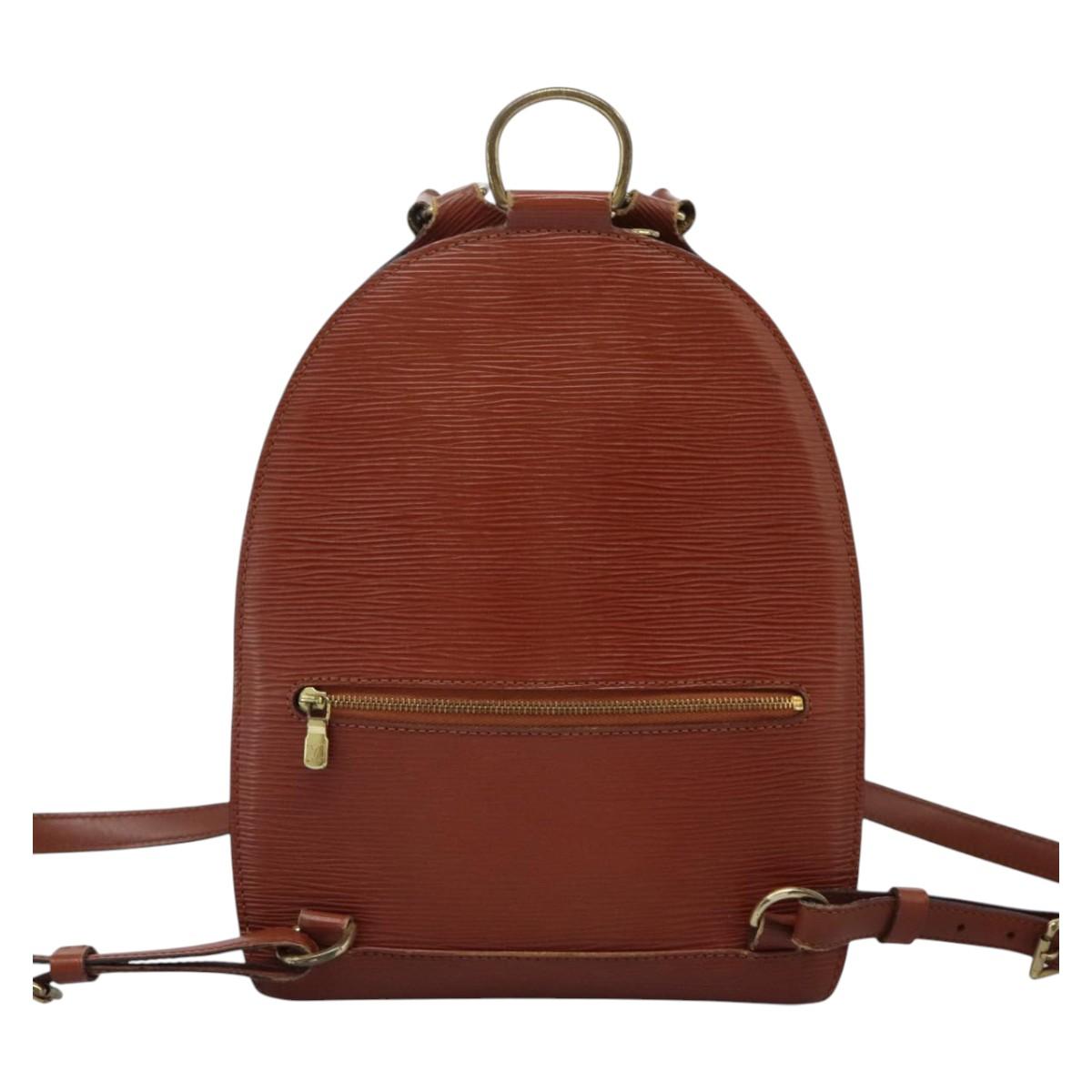 LOUIS VUITTON Epi Mabillon Backpack Brown M52233 LV Auth 120322