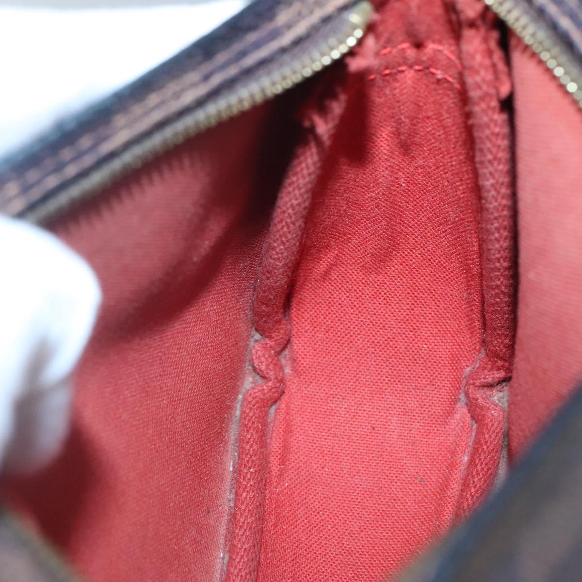 LOUIS VUITTON Damier Ebene Trousse Makeup Pouch N51982 LV Auth 120327