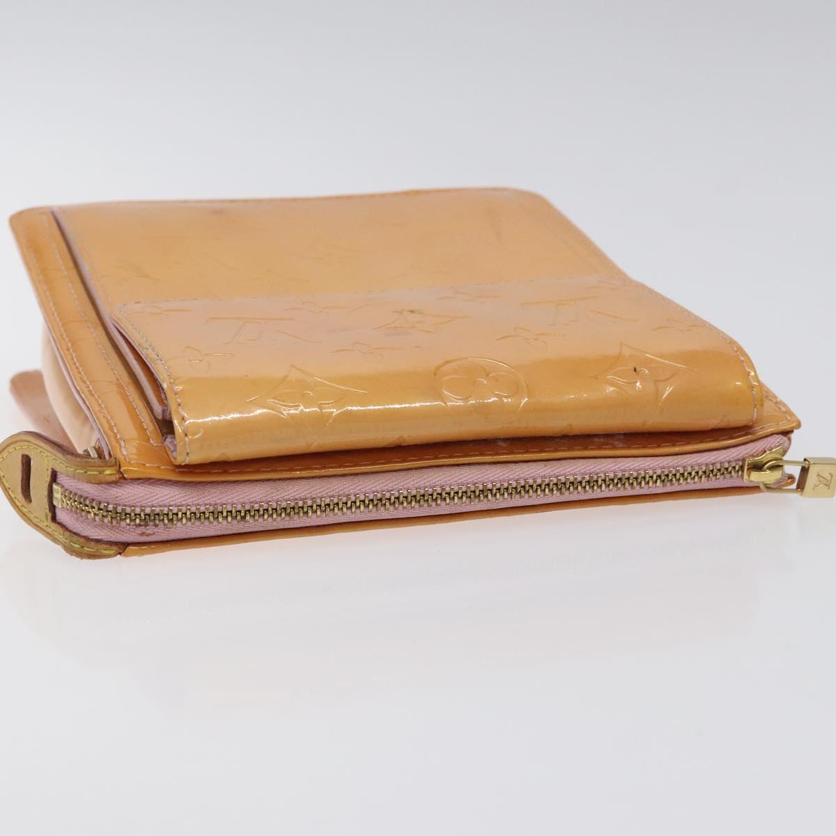 LOUIS VUITTON Monogram Vernis Motto Pouch Marshmallow Pink M91312 Auth 120333