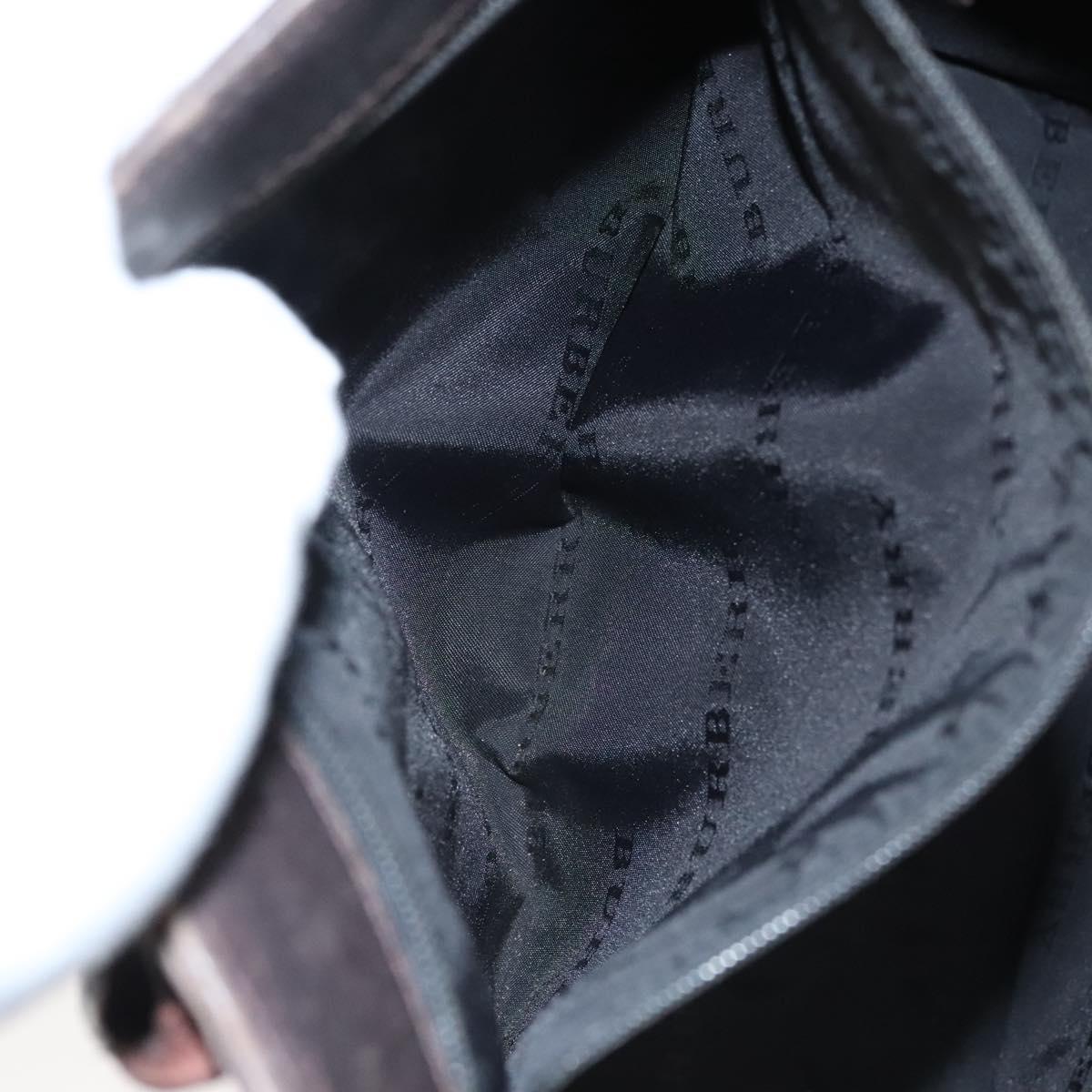 BURBERRY Nova Check Hand Bag Canvas Beige Auth 120347