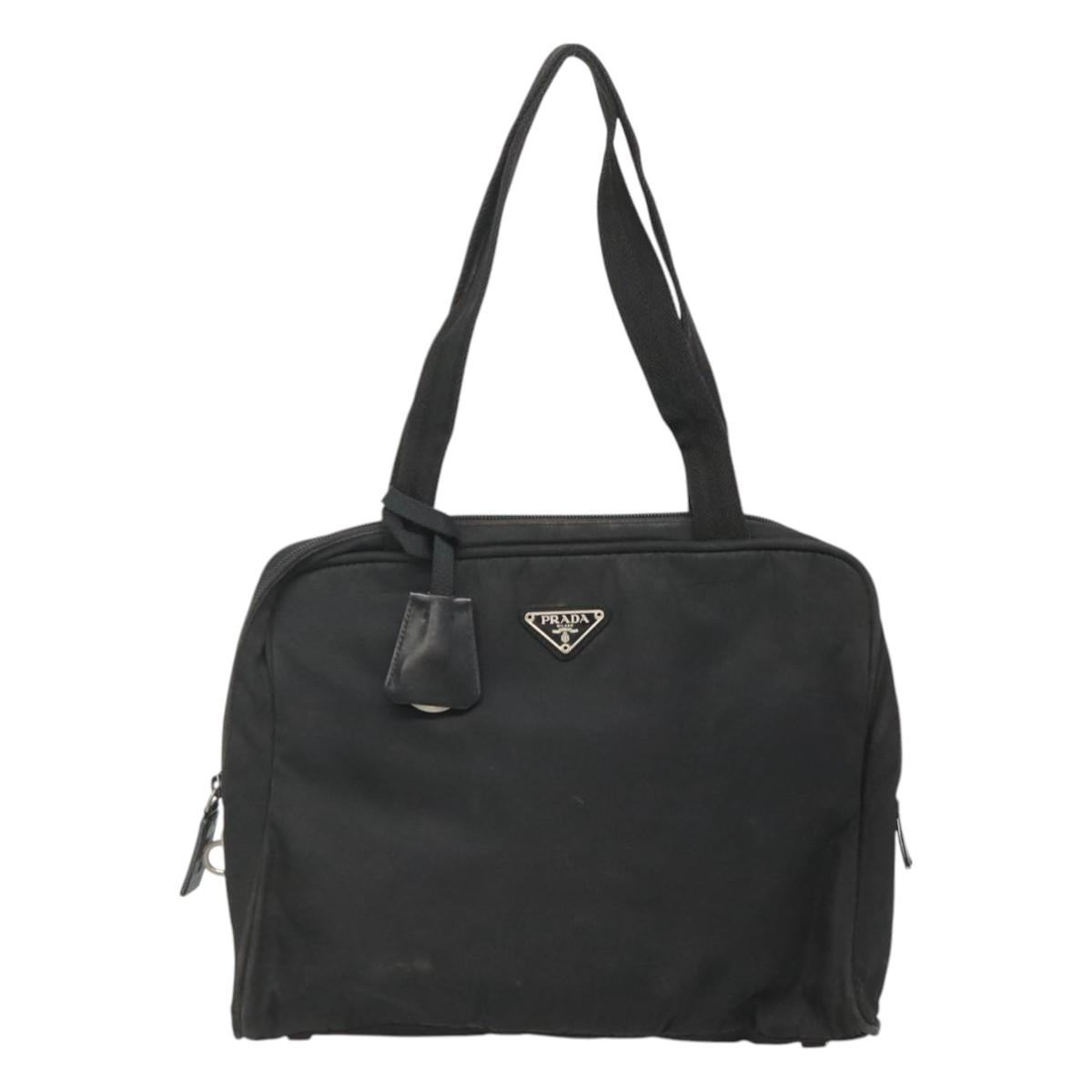 PRADA Tote Bag Nylon Black Auth 120382