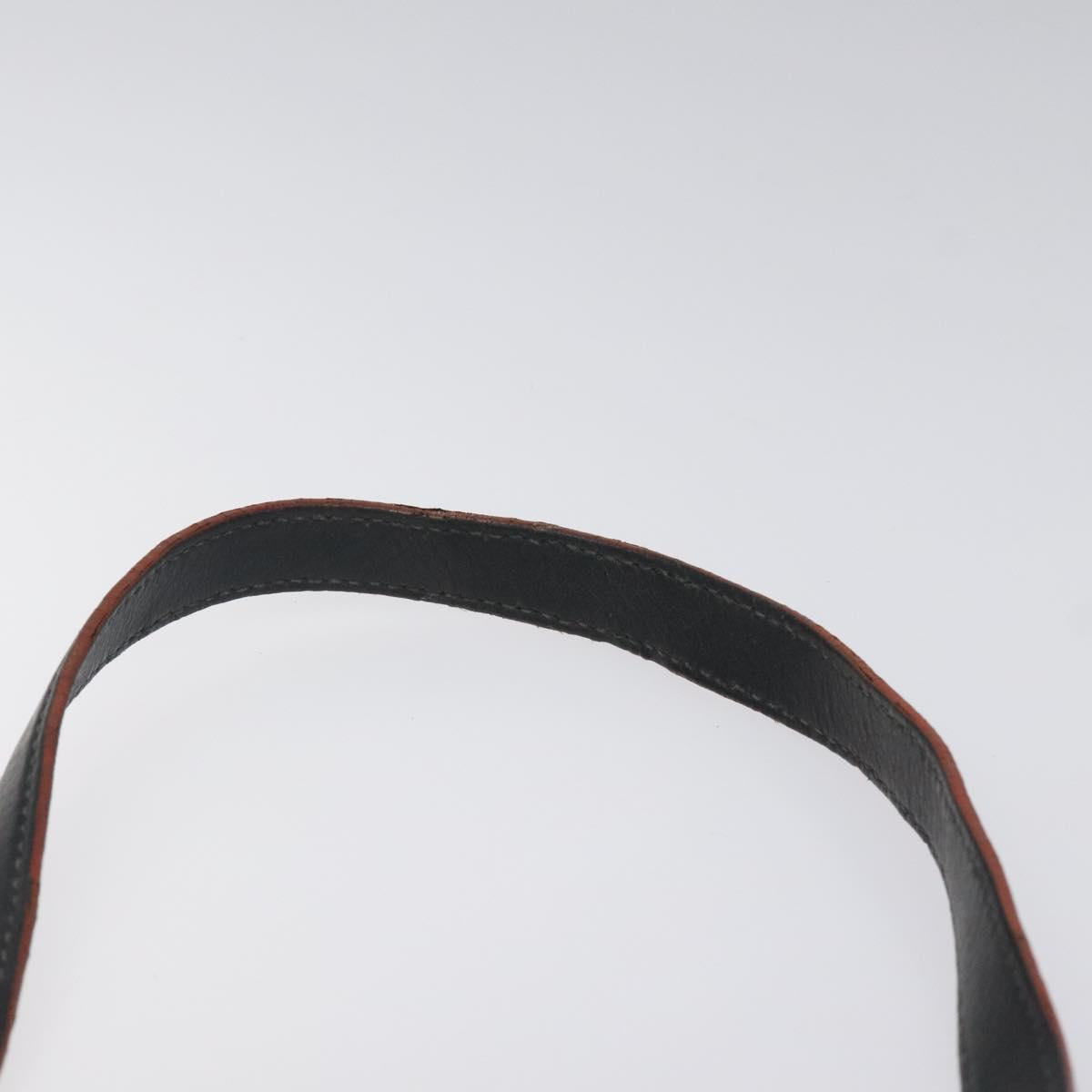 Miu Miu Shoulder Bag Leather Black Gold Auth 120386