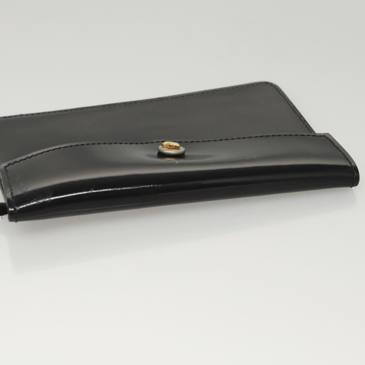 Salvatore Ferragamo Hand Bag Patent leather Black Auth 120390
