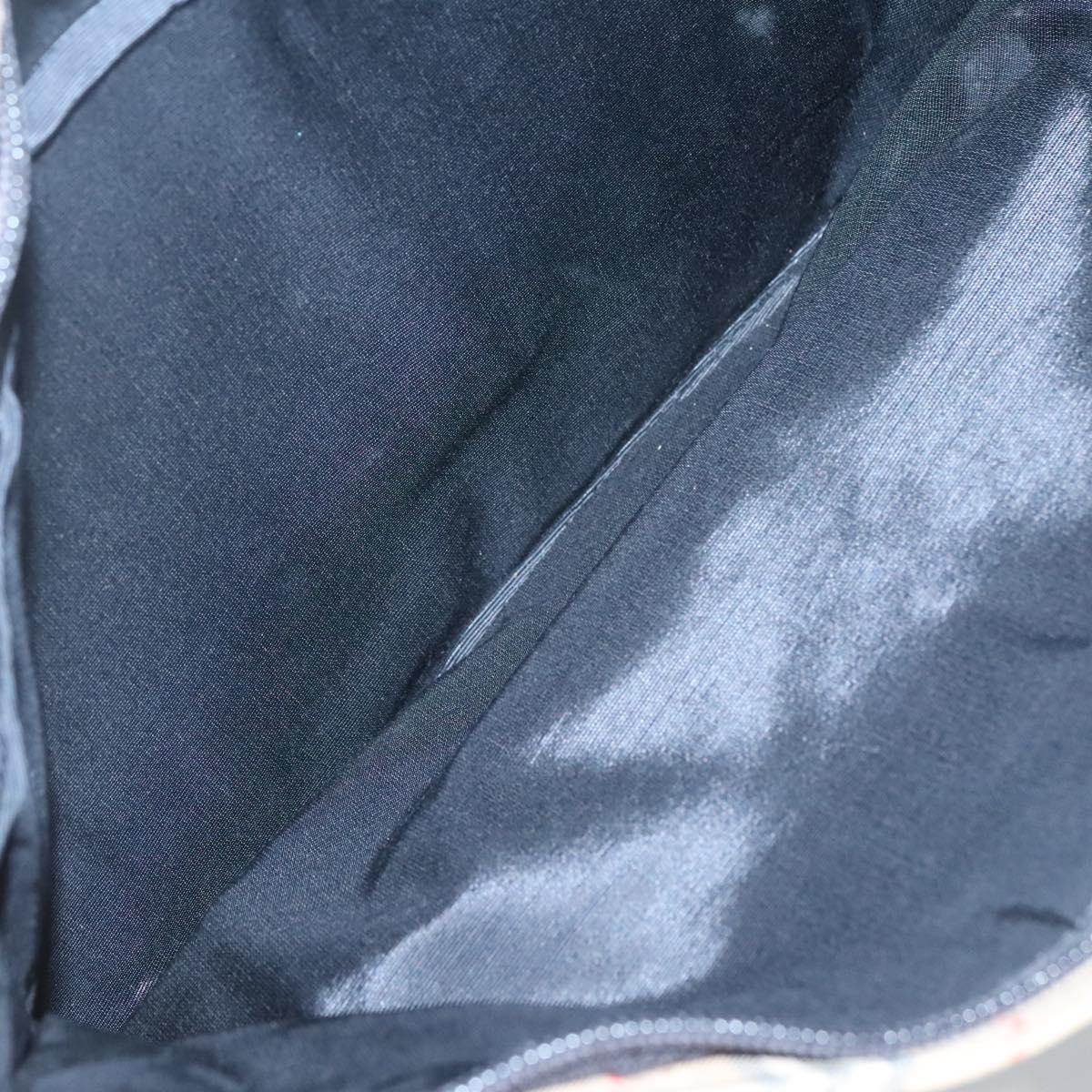 BURBERRY Nova Check Tote Bag Canvas Beige Black gold Auth 120401