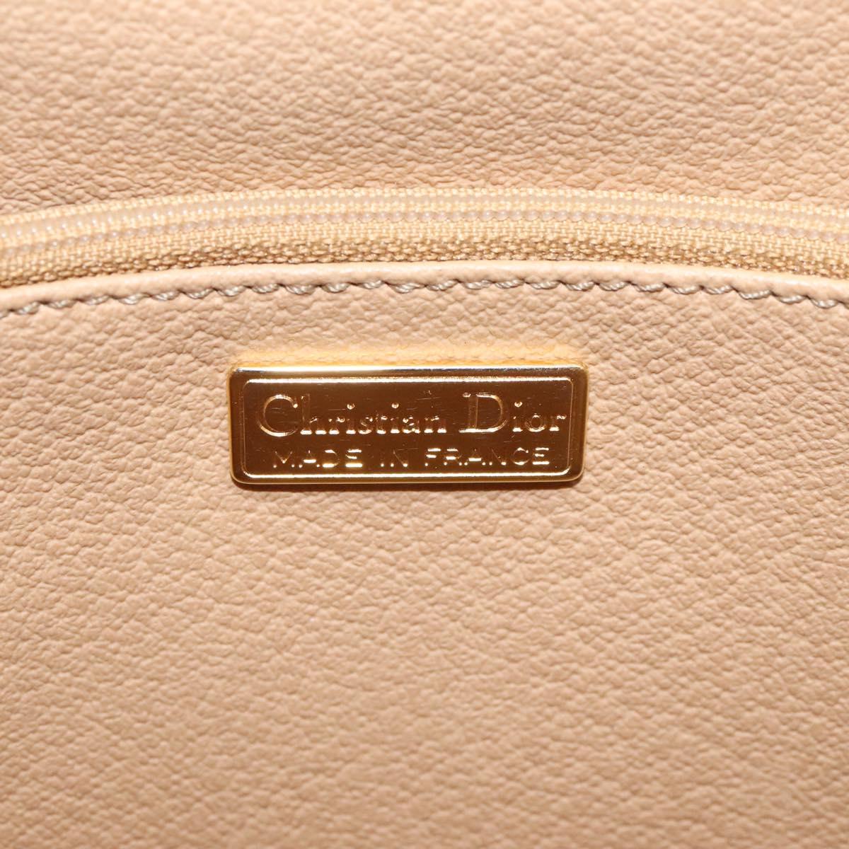 Christian Dior Trotter Canvas Shoulder Bag PVC Black Gold Auth 120408