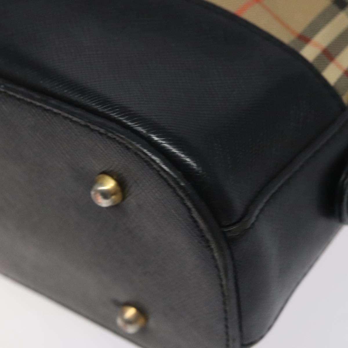 BURBERRY Nova Check Shoulder Bag Canvas Beige Auth 120468