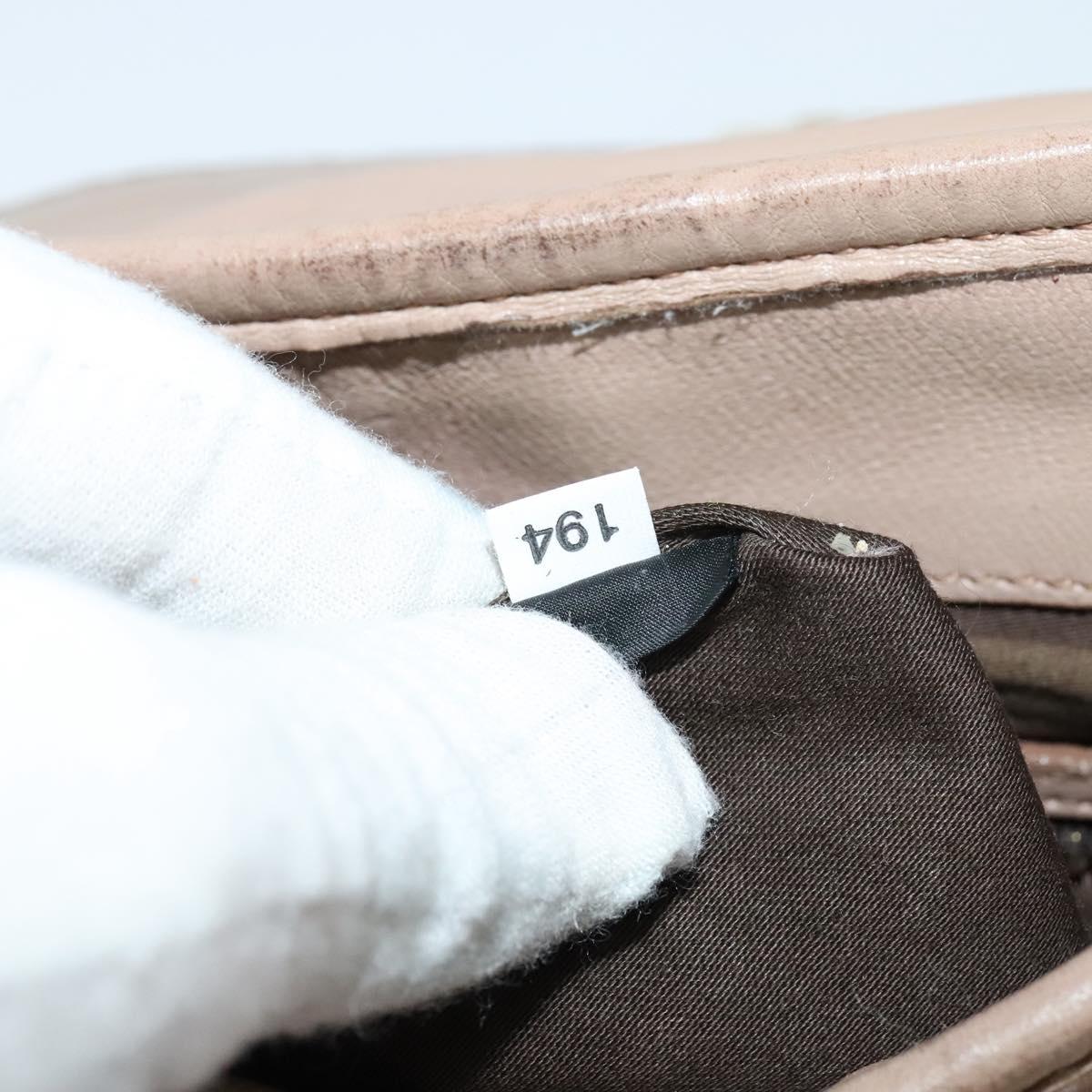 Miu Miu Matelasse Hand Bag Leather 2way Pink Gold Auth 120471