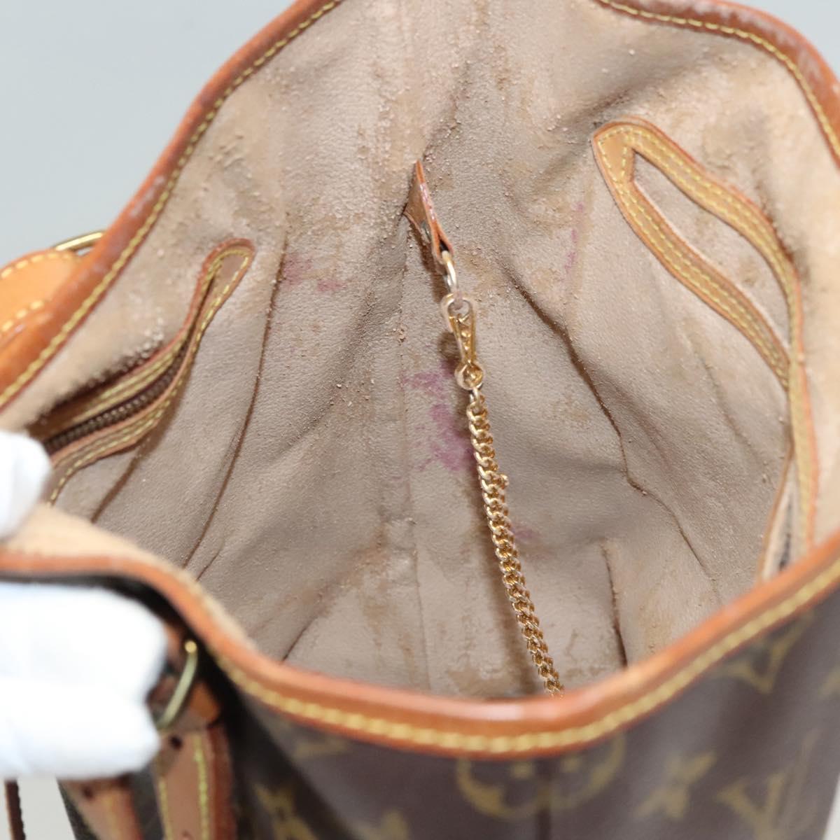 LOUIS VUITTON Monogram Bucket GM Shoulder Bag M42236 LV Auth 120501