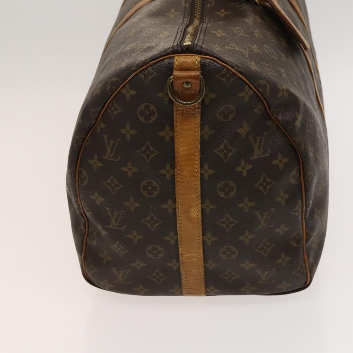 LOUIS VUITTON Monogram Keepall Bandouliere 55 Boston Bag M41414 LV Auth 120506