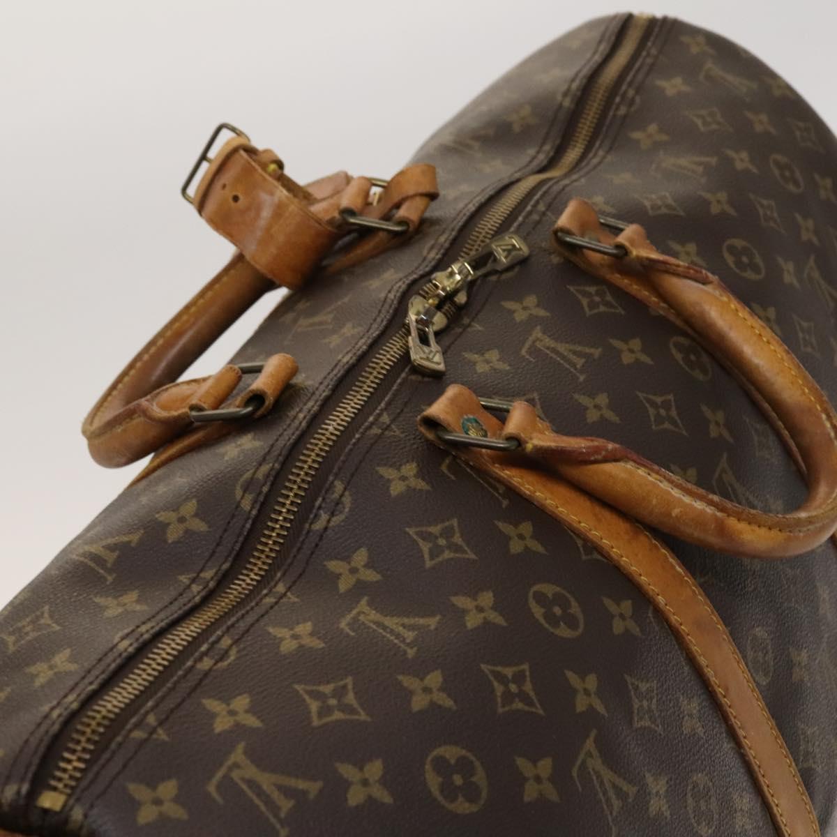 LOUIS VUITTON Monogram Keepall Bandouliere 55 Boston Bag M41414 LV Auth 120506