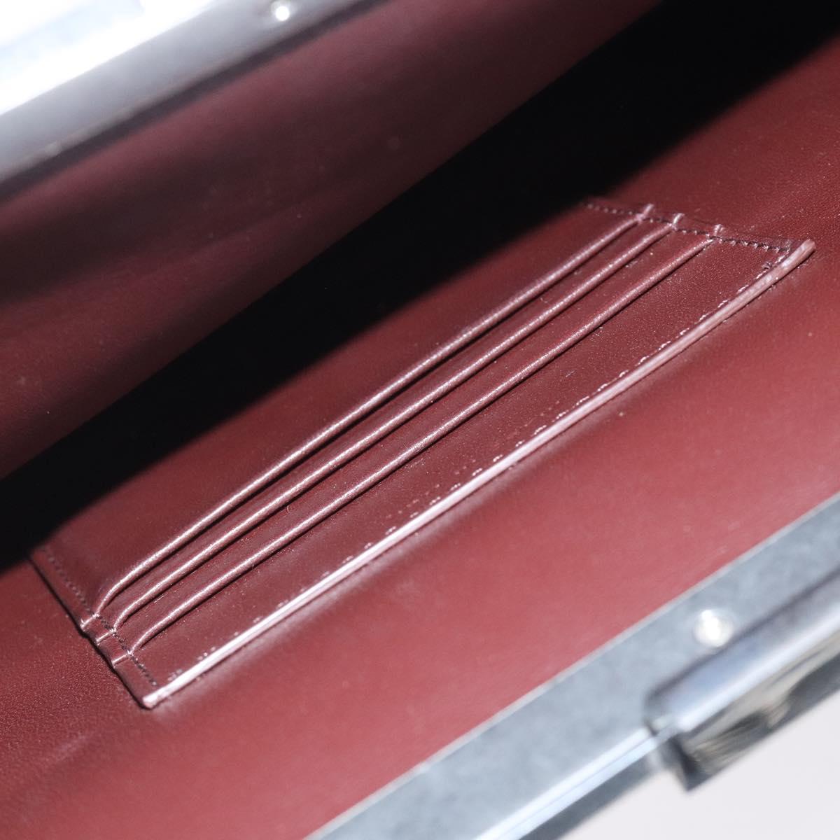 CELINE Shoulder Bag Leather Purple Auth 120524