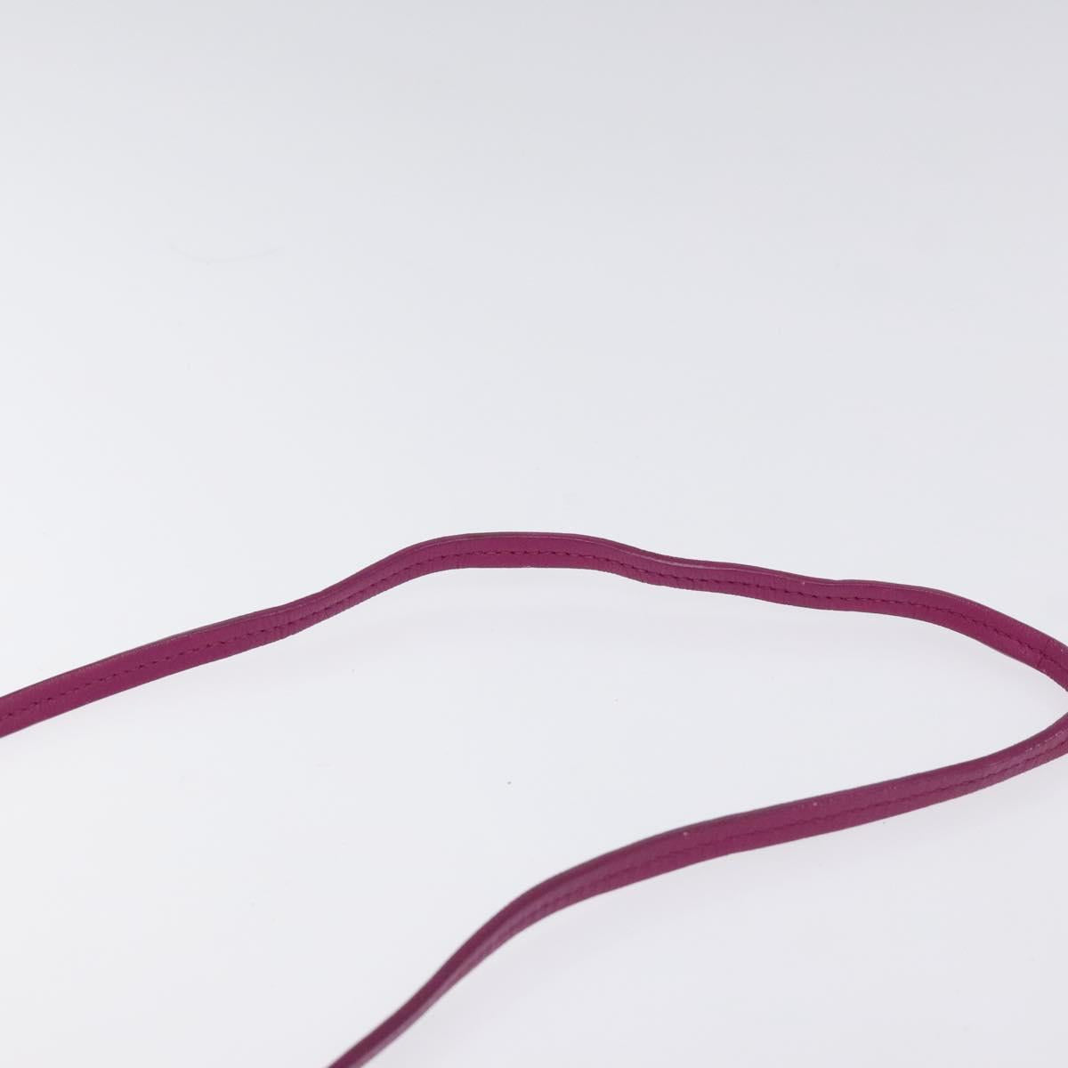 CELINE Shoulder Bag Leather Purple Auth 120524