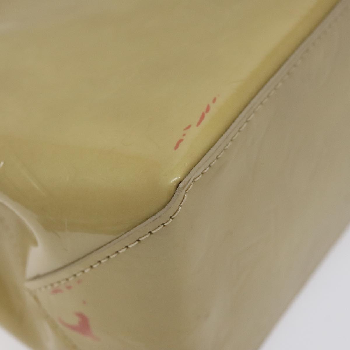 LOUIS VUITTON Monogram Vernis Reade PM Hand Bag Beige M91334 LV Auth 120540