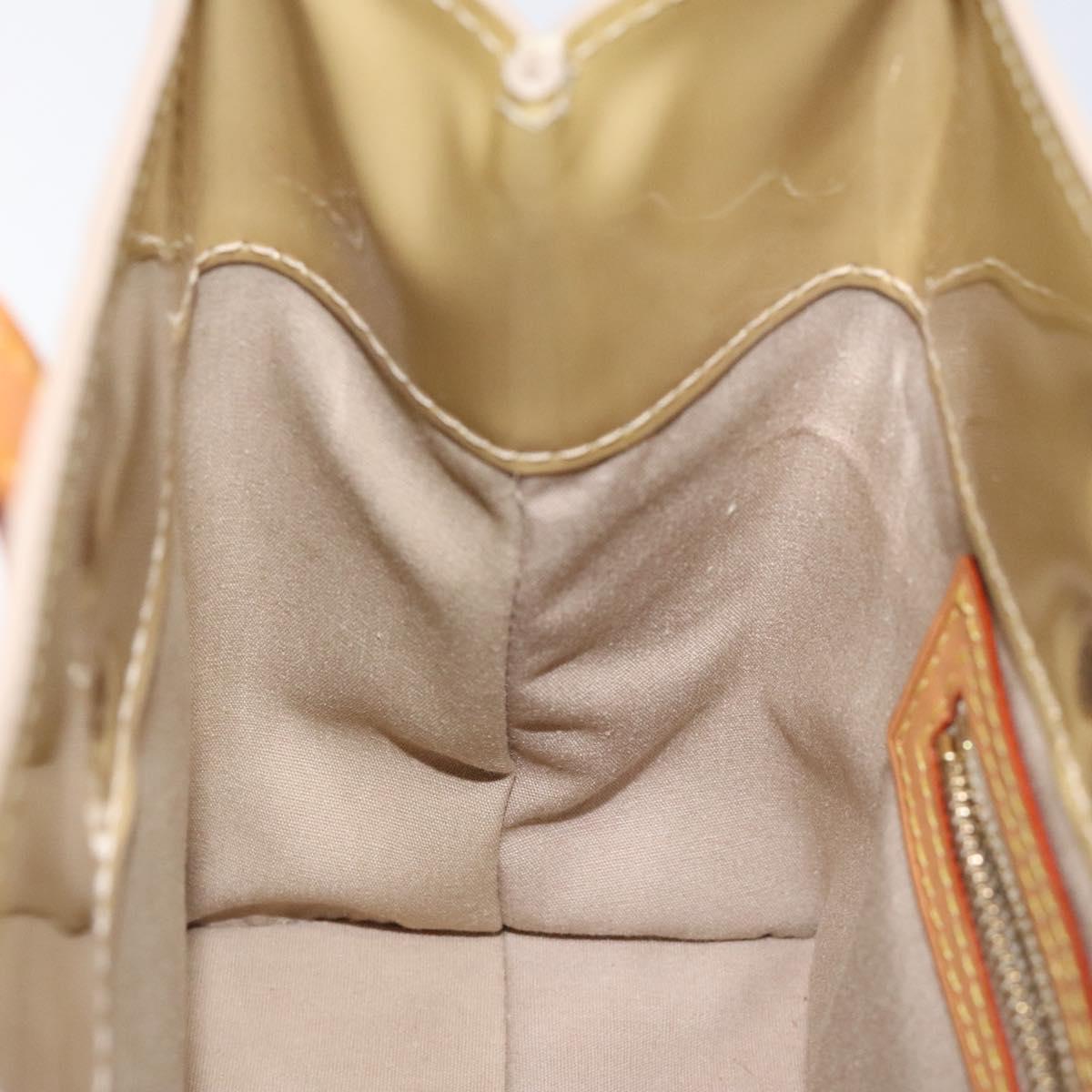 LOUIS VUITTON Monogram Vernis Reade PM Hand Bag Beige M91334 LV Auth 120540