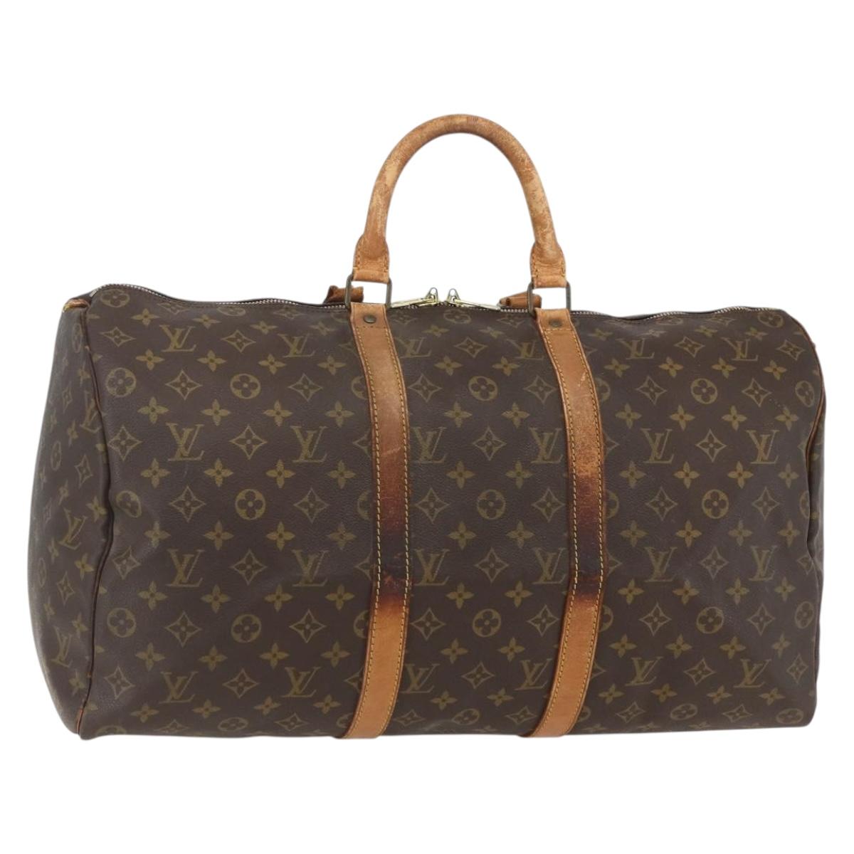 LOUIS VUITTON Monogram Keepall 50 Boston Bag Vintage M41426 LV Auth 120575
