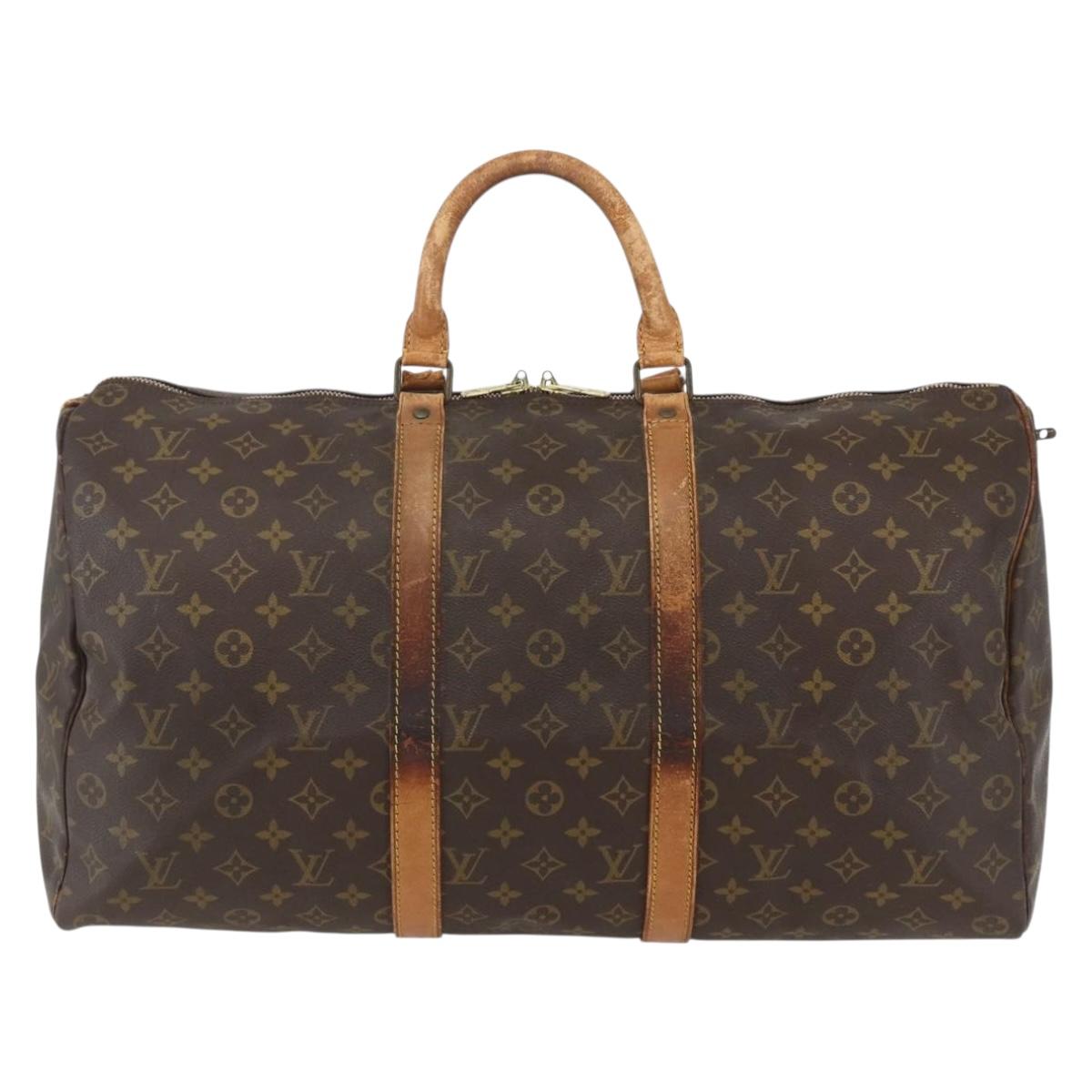 LOUIS VUITTON Monogram Keepall 50 Boston Bag Vintage M41426 LV Auth 120575