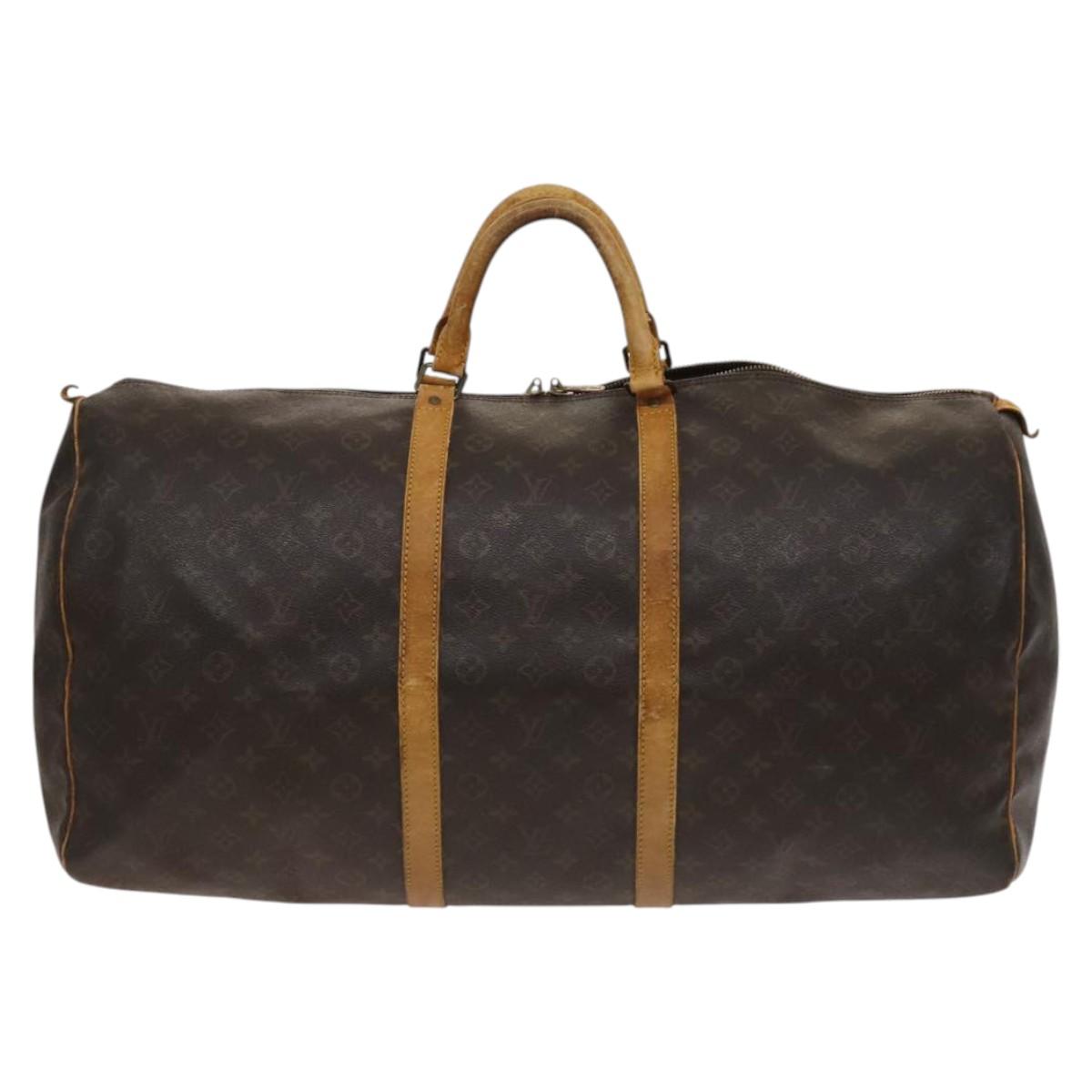 LOUIS VUITTON Monogram Keepall 60 Boston Bag M41422 LV Auth 120577