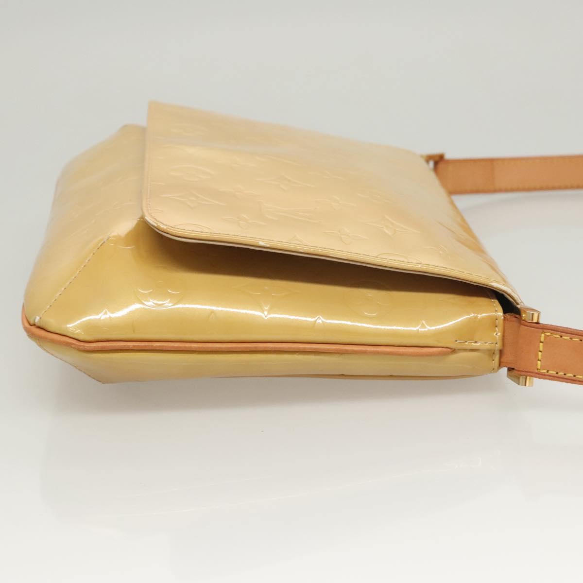 LOUIS VUITTON Monogram Vernis Thompson Street Bag Beige M91301 LV Auth 120587