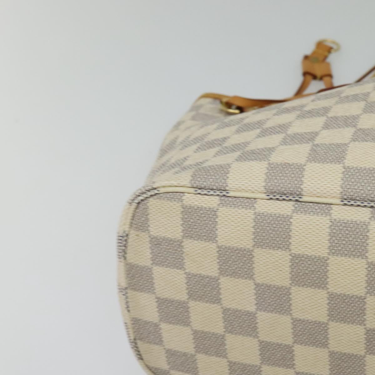 LOUIS VUITTON Damier Azur Neverfull PM Tote Bag N41362 LV Auth 120593