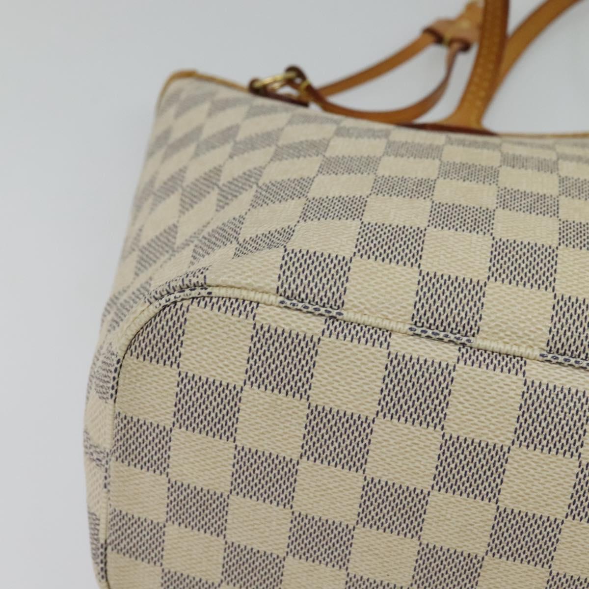 LOUIS VUITTON Damier Azur Neverfull PM Tote Bag N41362 LV Auth 120593