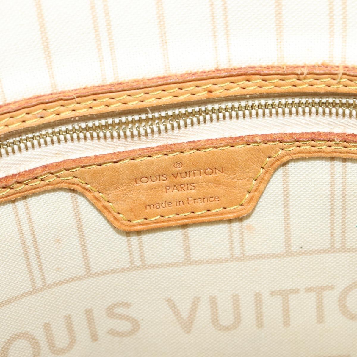 LOUIS VUITTON Damier Azur Neverfull PM Tote Bag N41362 LV Auth 120593