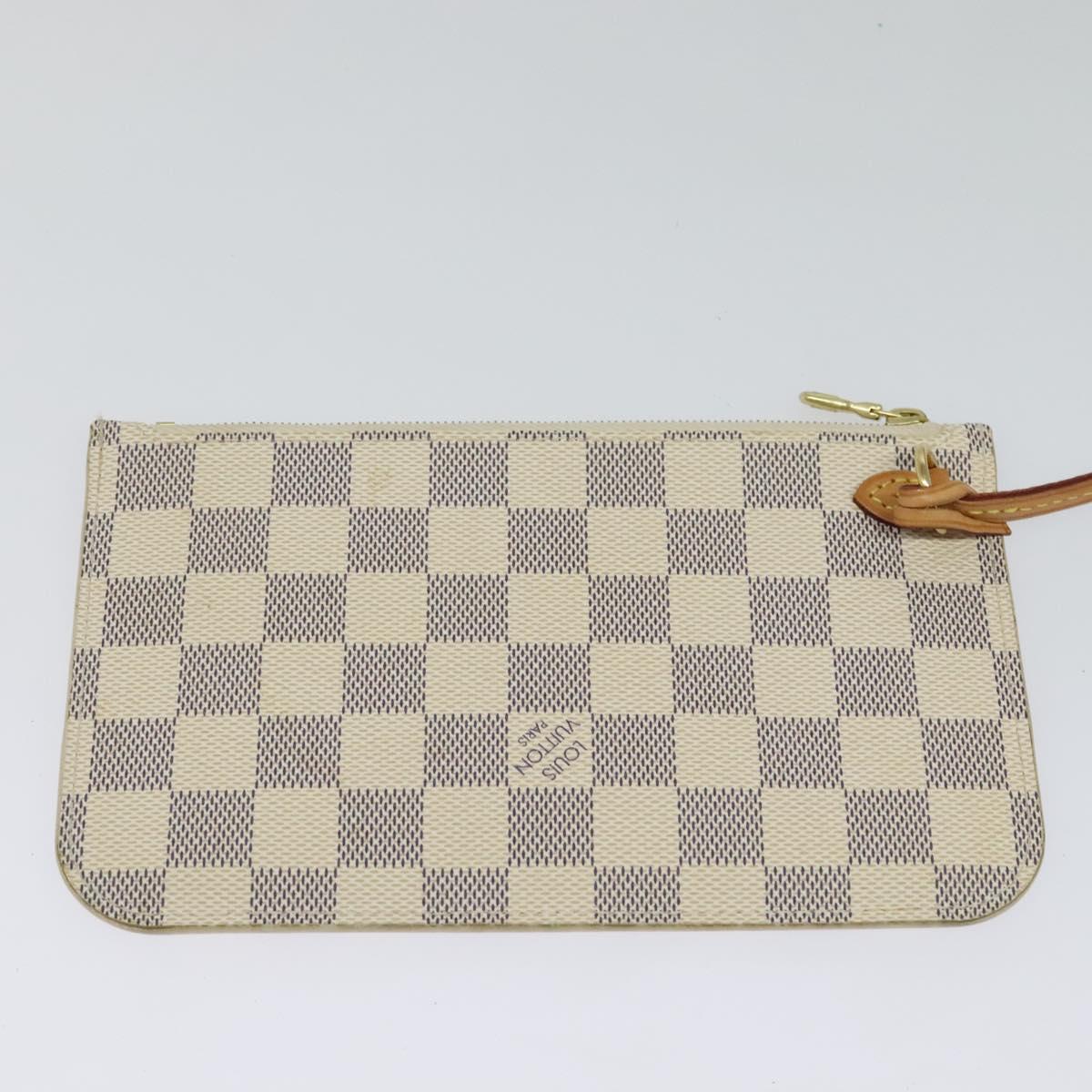 LOUIS VUITTON Damier Azur Neverfull PM Tote Bag N41362 LV Auth 120593