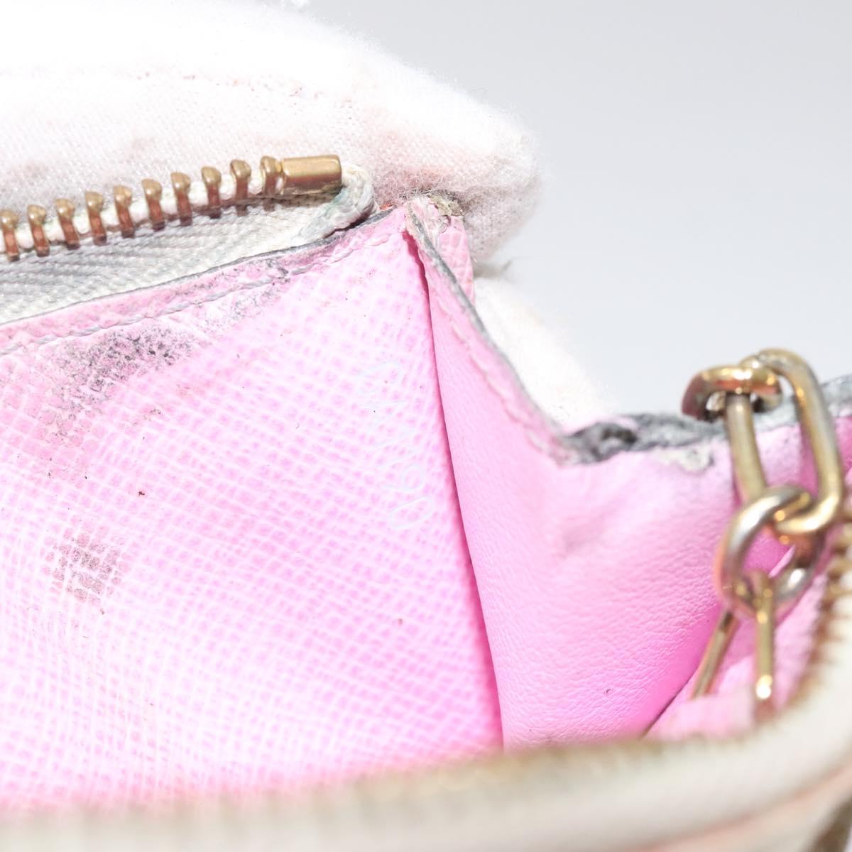 LOUIS VUITTON Monogram Multicolor Pochette Cles NM White M93734 LV Auth 120597