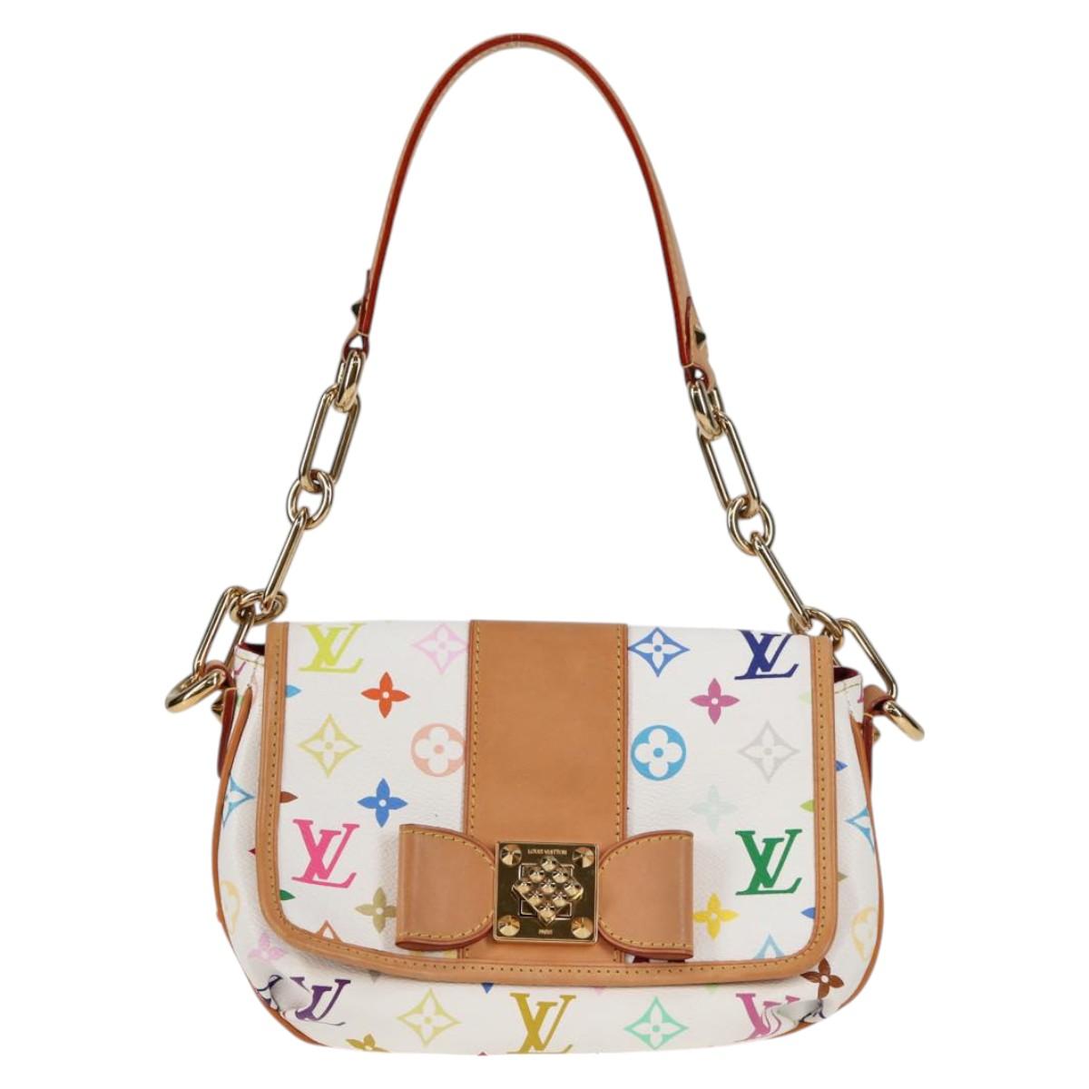 LOUIS VUITTON Monogram Multicolor Patty Shoulder Bag White M40305 Auth 120598V