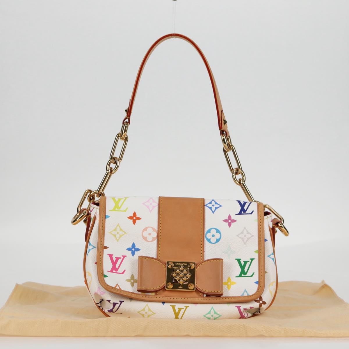 LOUIS VUITTON Monogram Multicolor Patty Shoulder Bag White M40305 Auth 120598V