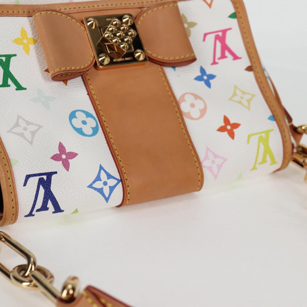 LOUIS VUITTON Monogram Multicolor Patty Shoulder Bag White M40305 Auth 120598V