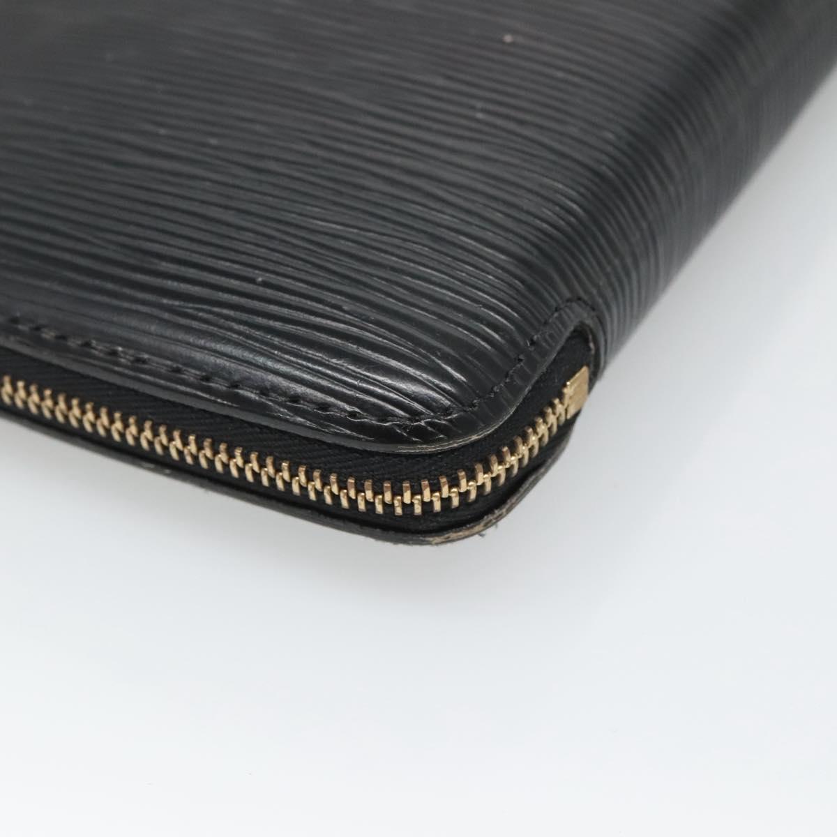 LOUIS VUITTON Epi Agenda Geode Travel Case Black M63872 LV Auth 120601