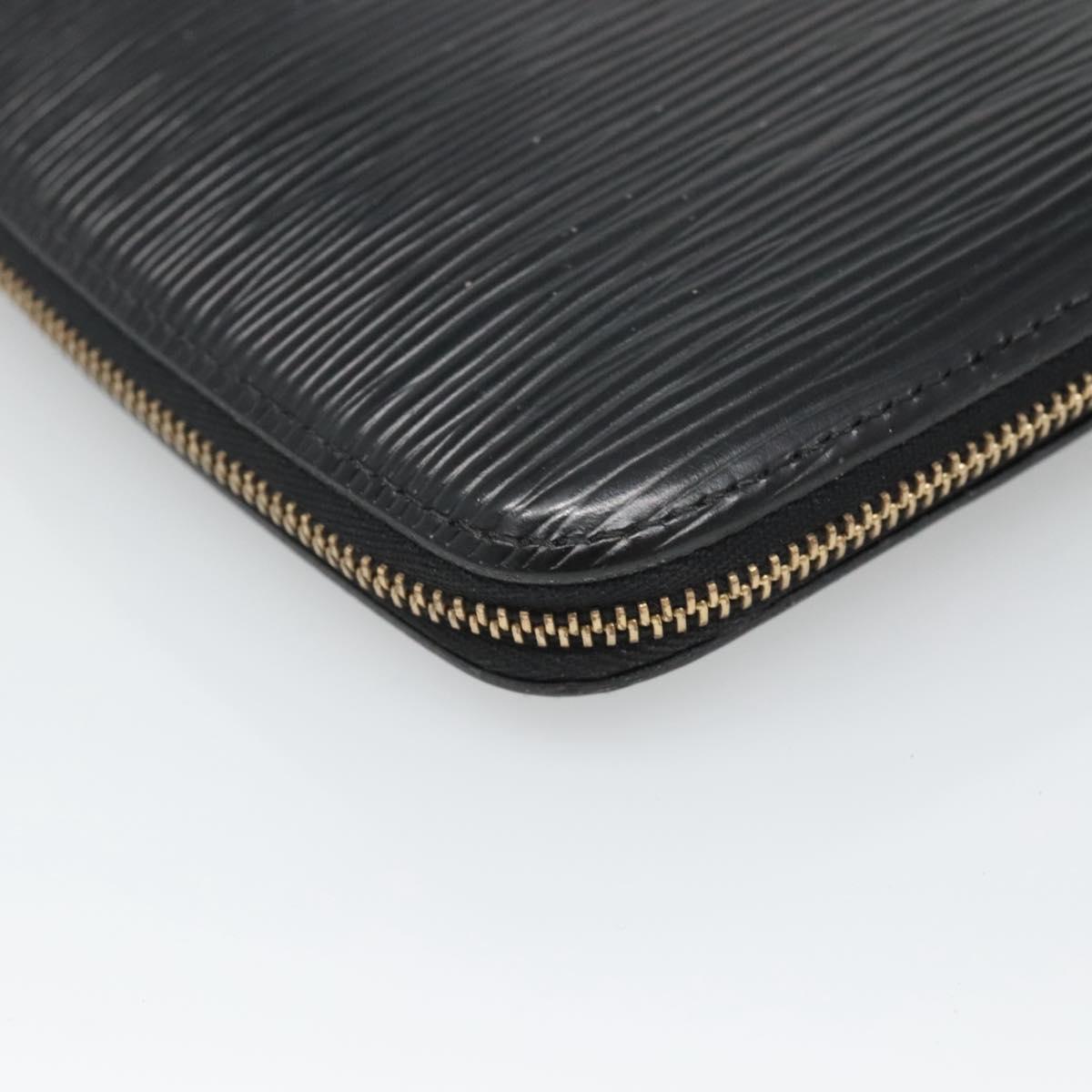 LOUIS VUITTON Epi Agenda Geode Travel Case Black M63872 LV Auth 120601