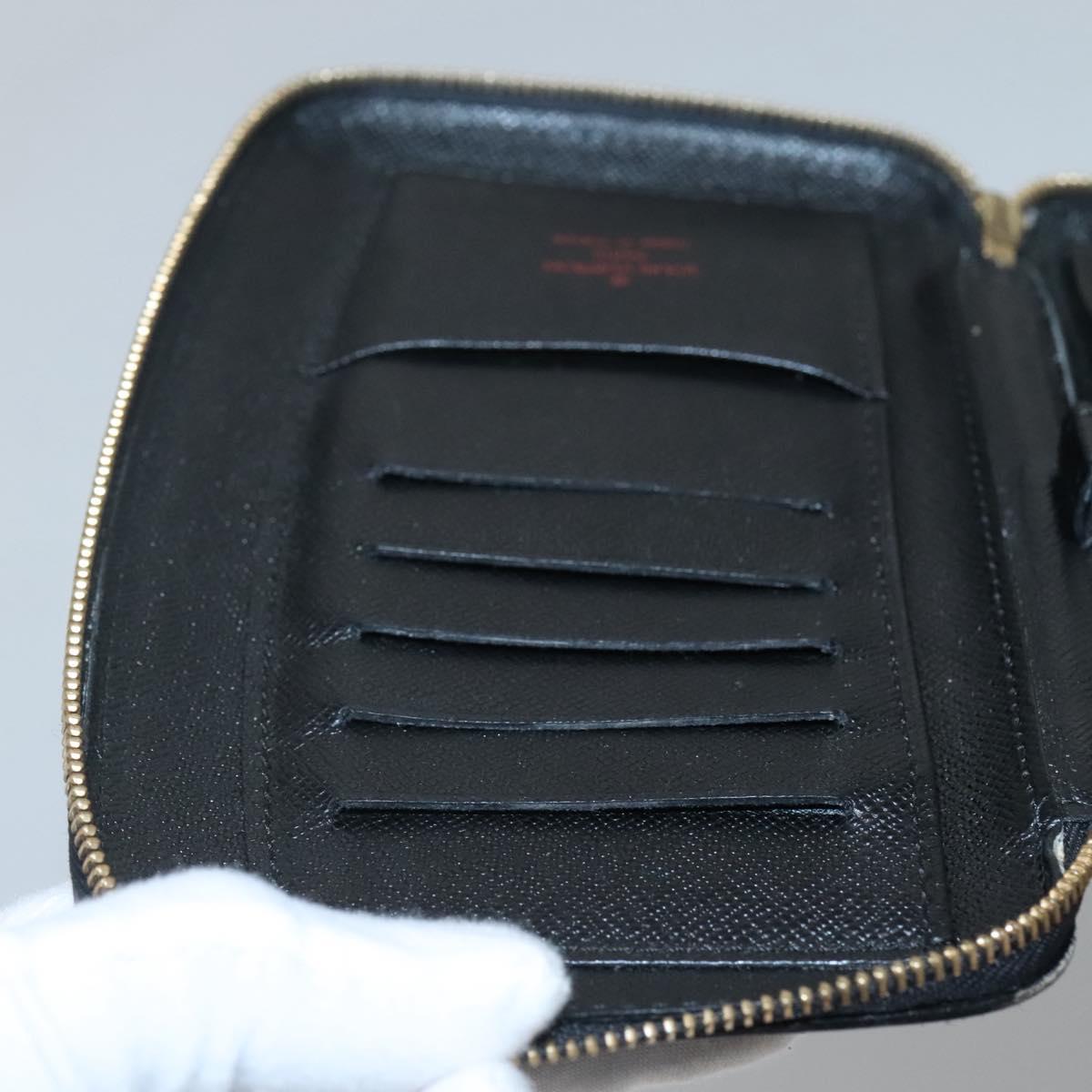 LOUIS VUITTON Epi Agenda Geode Travel Case Black M63872 LV Auth 120601
