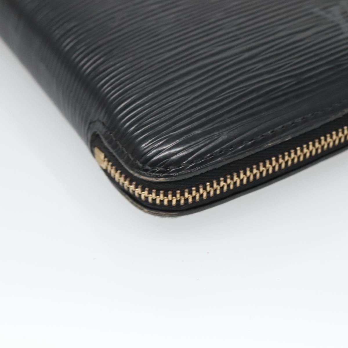 LOUIS VUITTON Epi Agenda Geode Travel Case Black M63872 LV Auth 120601