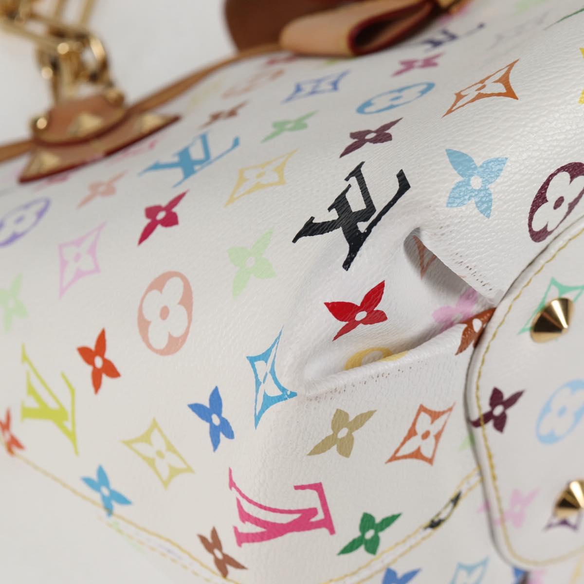 LOUIS VUITTON Monogram Multicolor Annie MM Tote Bag White M40307 LV Auth 120602SAV