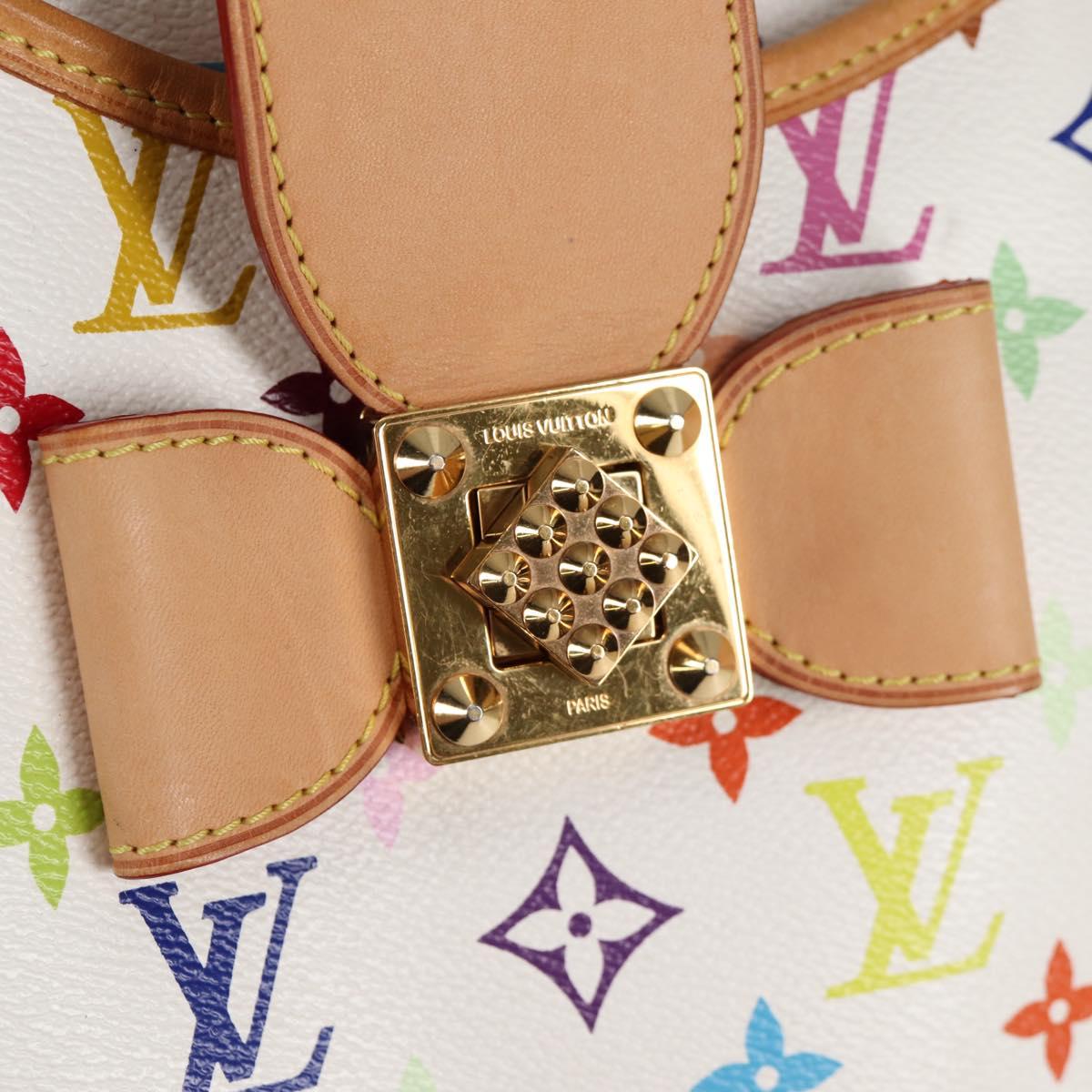 LOUIS VUITTON Monogram Multicolor Annie MM Tote Bag White M40307 LV Auth 120602SAV