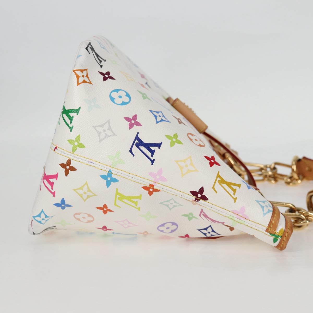 LOUIS VUITTON Monogram Multicolor Annie MM Tote Bag White M40307 LV Auth 120602V