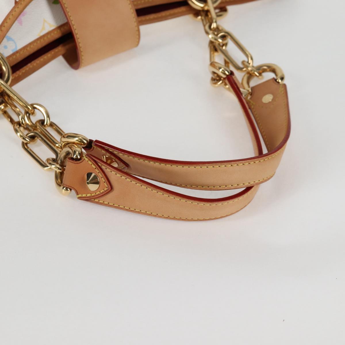 LOUIS VUITTON Monogram Multicolor Annie MM Tote Bag White M40307 LV Auth 120602V