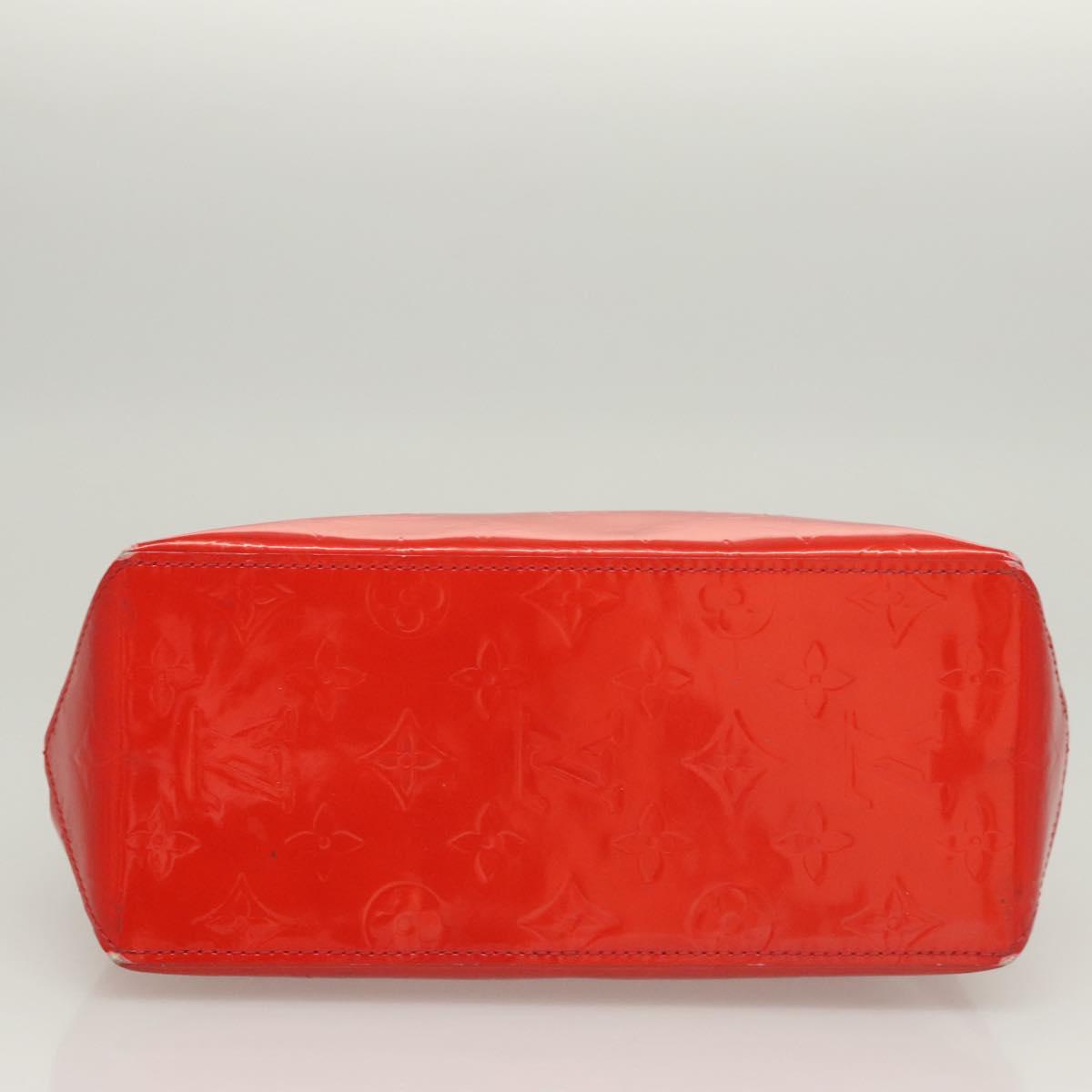 LOUIS VUITTON Monogram Vernis Reade PM Hand Bag Red Rouge M91088 LV Auth 120648