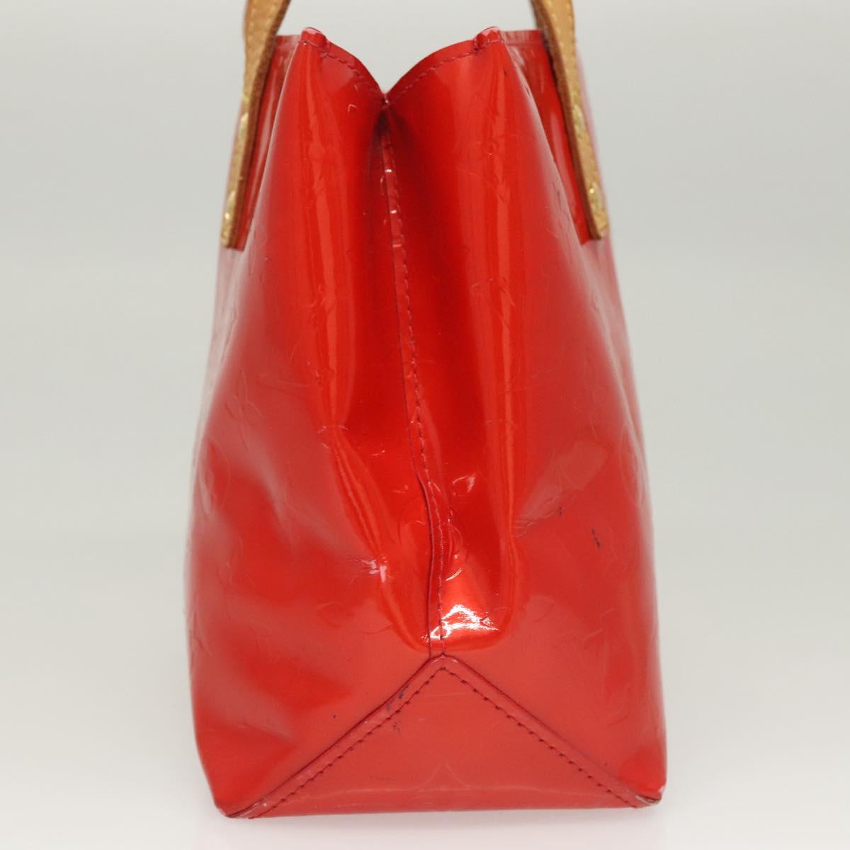 LOUIS VUITTON Monogram Vernis Reade PM Hand Bag Red Rouge M91088 LV Auth 120648