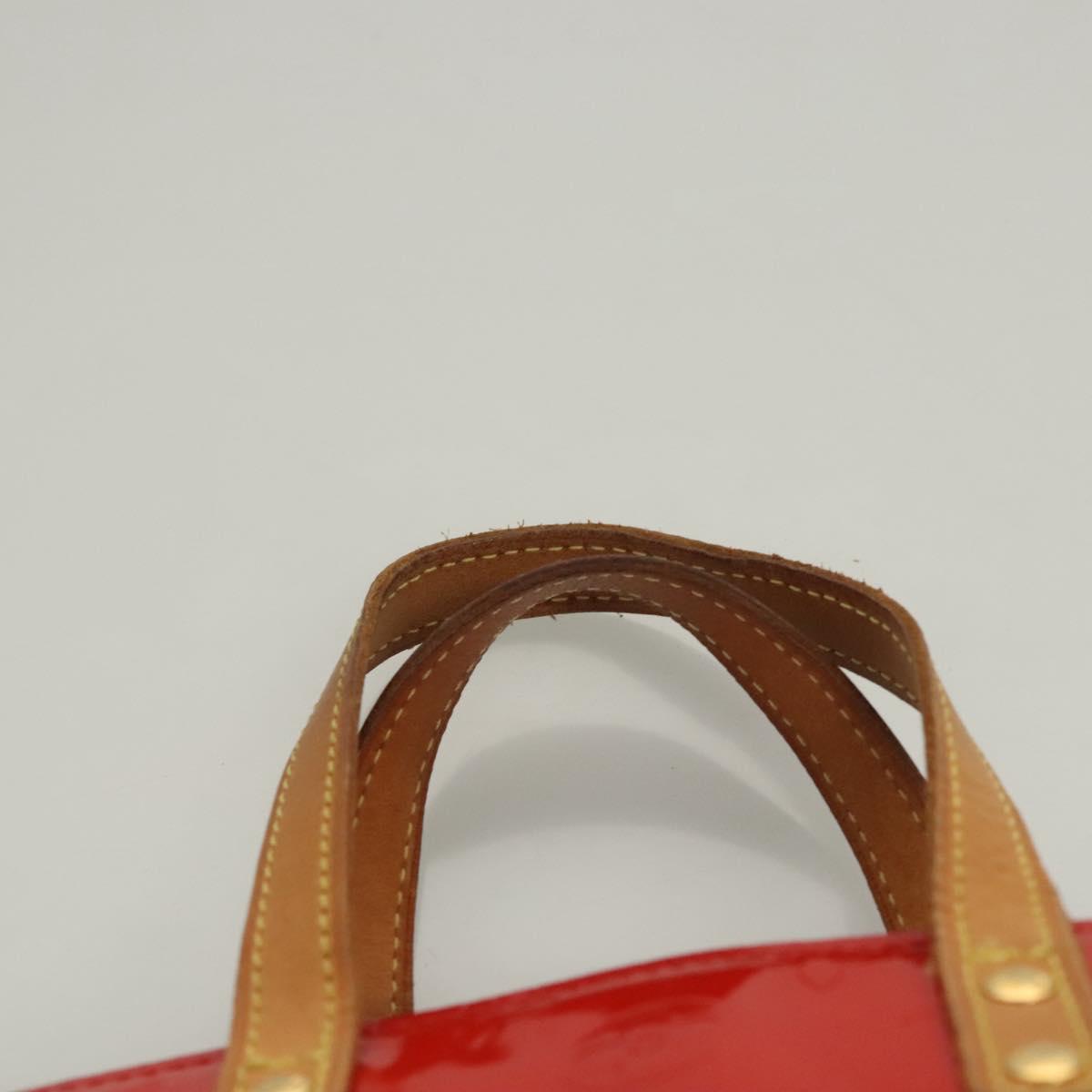 LOUIS VUITTON Monogram Vernis Reade PM Hand Bag Red Rouge M91088 LV Auth 120648
