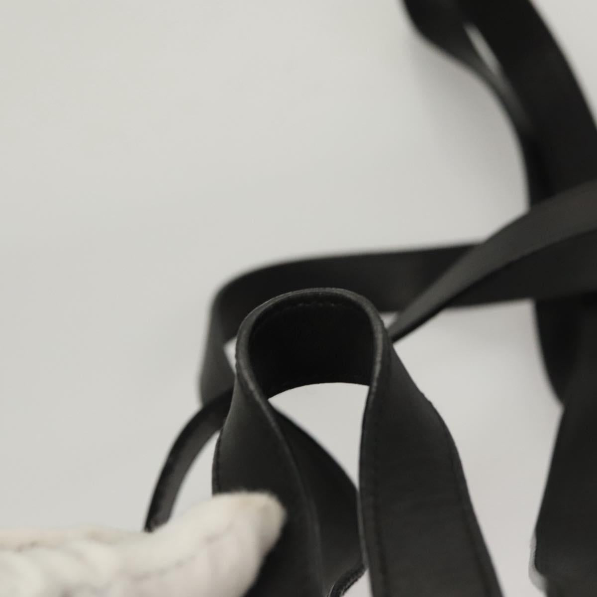 Salvatore Ferragamo Gancini Backpack Leather Black Silver Auth 120651