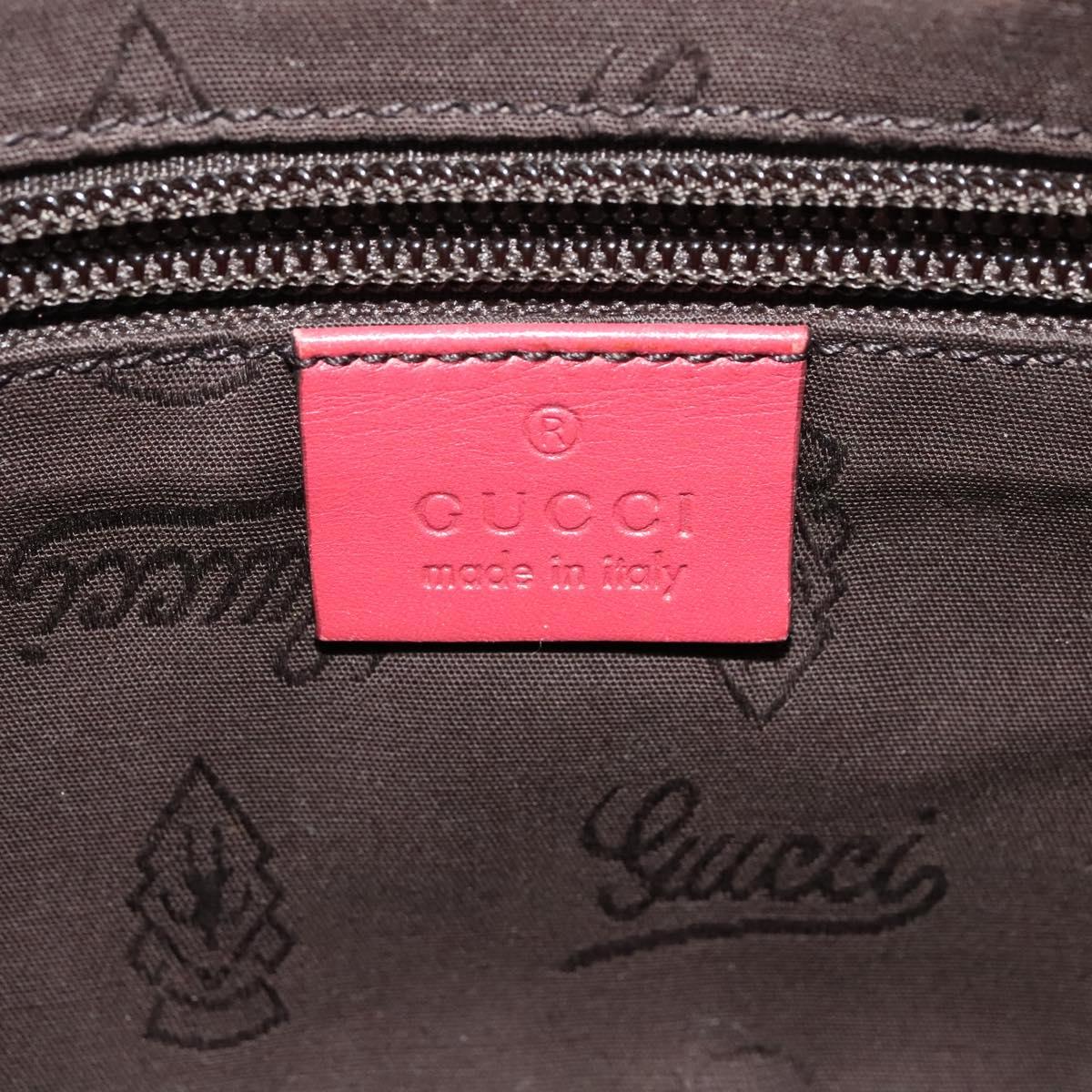 GUCCI GG Implementation Shoulder Bag PVC Red Silver 201447 Auth 120664