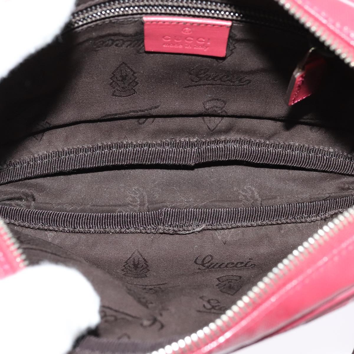 GUCCI GG Implementation Shoulder Bag PVC Red Silver 201447 Auth 120664