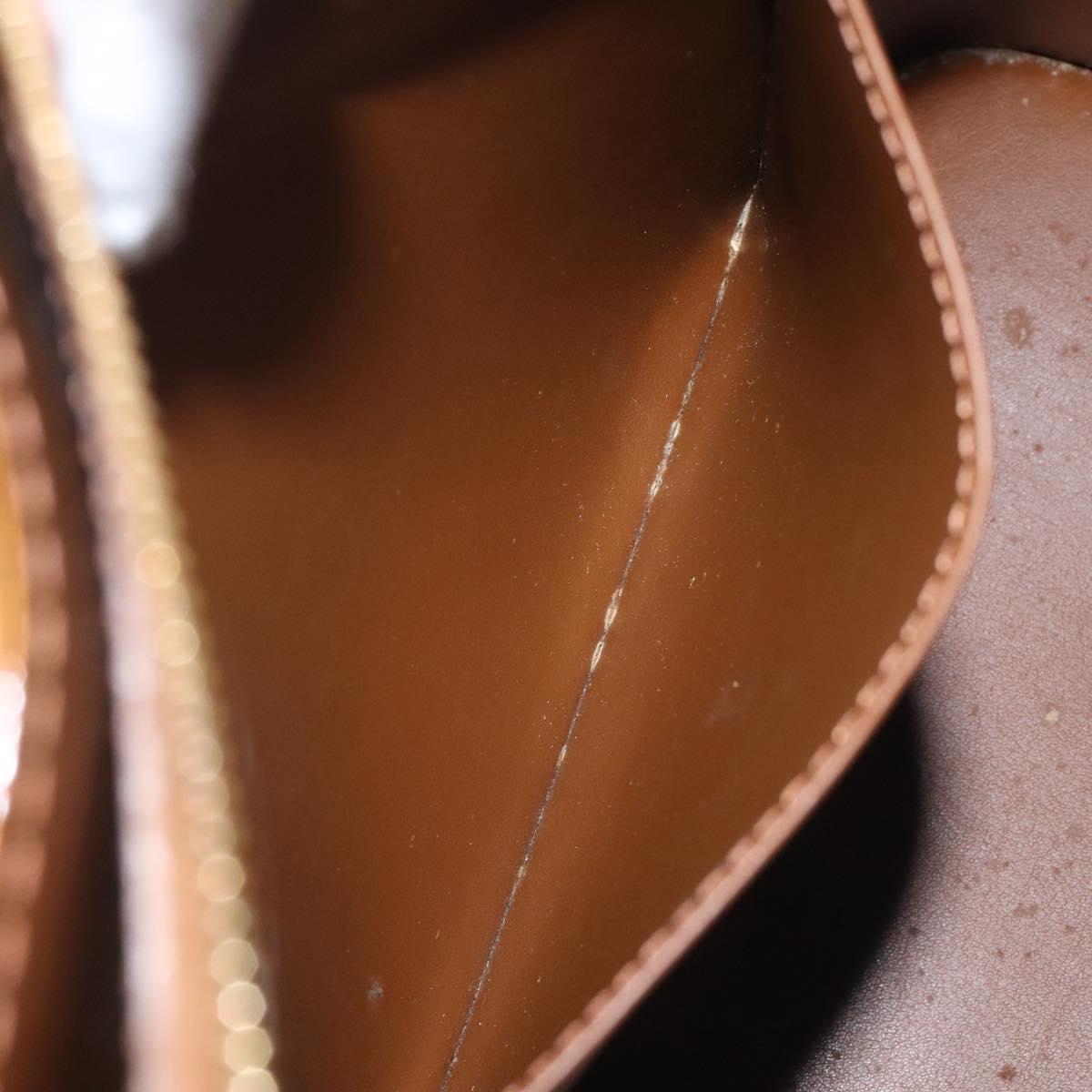 LOUIS VUITTON Monogram Vernis Houston Hand Bag Bronze M91122 LV Auth 120676