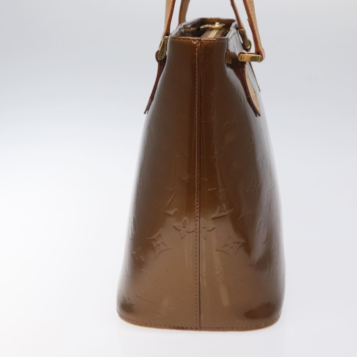 LOUIS VUITTON Monogram Vernis Houston Hand Bag Bronze M91122 LV Auth 120676