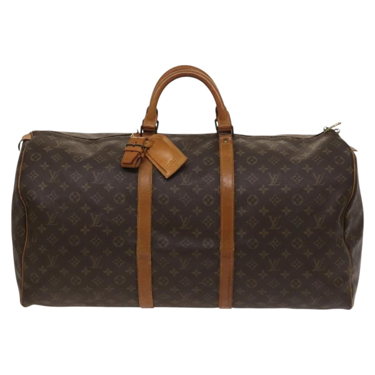 LOUIS VUITTON Monogram Keepall 60 Boston Bag M41422 LV Auth 120701
