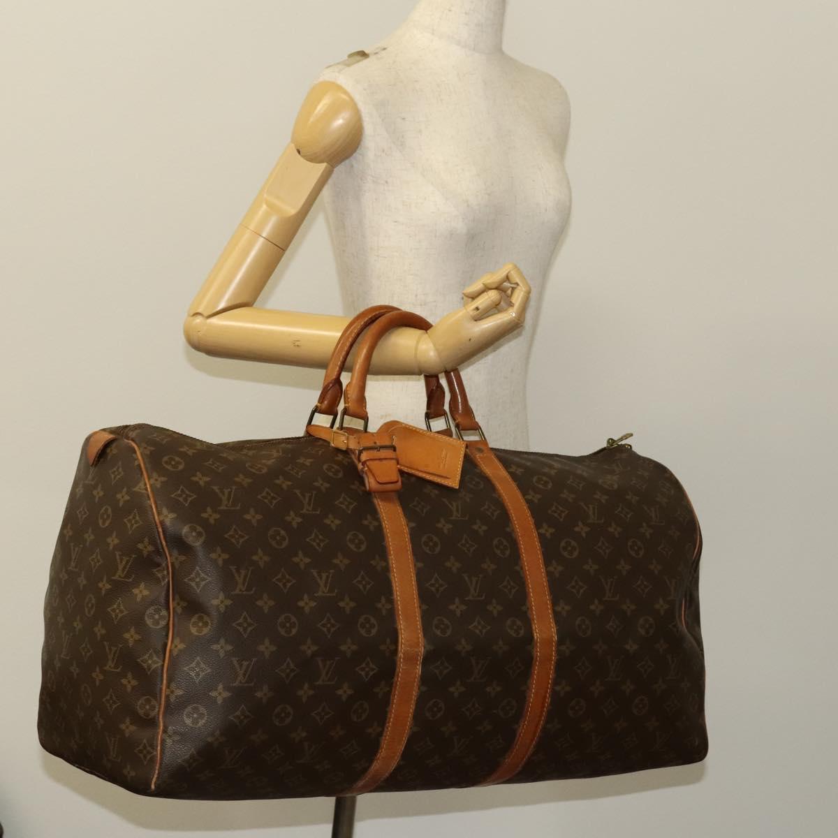 LOUIS VUITTON Monogram Keepall 60 Boston Bag M41422 LV Auth 120701