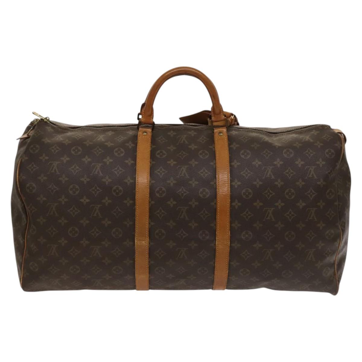 LOUIS VUITTON Monogram Keepall 60 Boston Bag M41422 LV Auth 120701